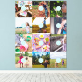 Voeg je eigen 12 foto's  toe canvas afdruk (Insitu (Houten vloer))