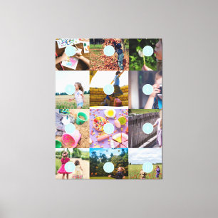 Voeg je eigen 12 foto's toe canvas afdruk