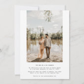 Voeg je eigen 4 foto Elegant Weddenschap-oploting Kaart (Achterkant)