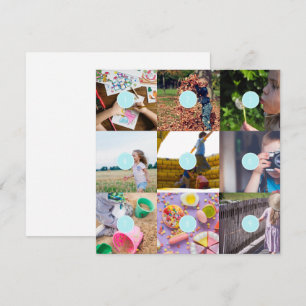 Voeg je eigen 9 foto's toe Aanpasbare kaart foto