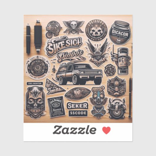Voeg je eigen aangepaste "Custom-cut Vinyl Sticker (Vel)