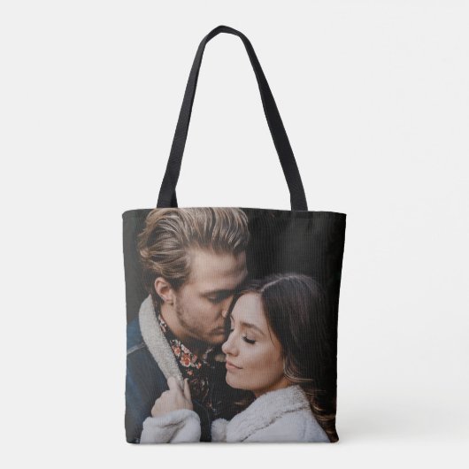 Voeg je eigen aangepaste foto dubbelzijdig toe draagtas (Achterkant)