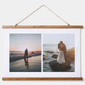 Voeg je eigen aangepaste fotocollage 2 toe hangend wandkleed (Voorkant)