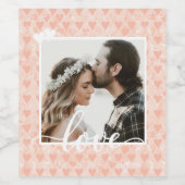 Voeg je eigen aangepaste fotoliefdesharten toe in  wijn etiket (Enkel label)