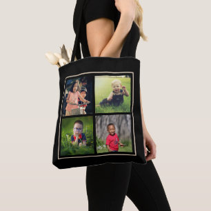 Voeg je eigen aangepaste gezin of foto's van huisj draagtas