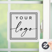 Voeg je eigen aangepaste logo afgeronde vierkant t raamsticker (Huis)