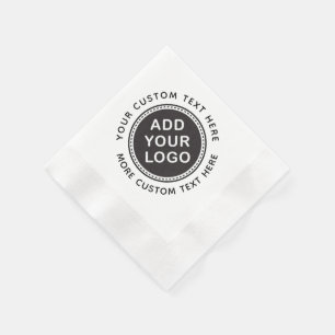 Voeg je eigen aangepaste logo en tekst toe servet