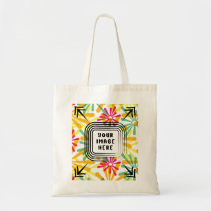 Voeg je eigen Afbeelding foto template Modern Cust Tote Bag