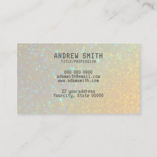 Voeg je eigen afbeelding opaal Visitekaartje toe (Achterkant)