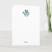 Voeg je eigen bericht toe, Schattige water geven k Kaart (Achterkant)