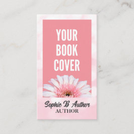 Voeg je eigen boek toe Hoesje Promotie Roze Auteur Visitekaartje