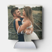 Voeg je eigen foto aangepaste script love Koelbox Blikjeskoeler (Achterkant)