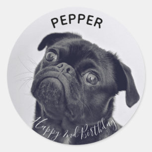 Voeg je eigen foto Geboortendag toe Sticker
