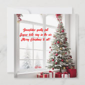 Voeg je eigen foto kerstboom bal kaart toe! (Achterkant)