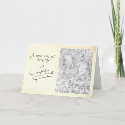 Voeg je eigen foto toe,  bedankt (Voorkant)