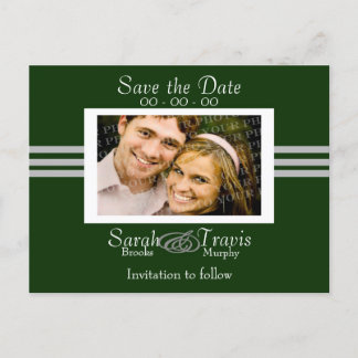 Voeg je eigen foto toe - Groen Aankondigingskaart