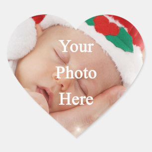 Voeg je eigen foto toe hart sticker
