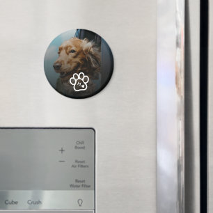 Voeg Je Eigen Foto Toe Hondenhuisdieren Monogram Magneet