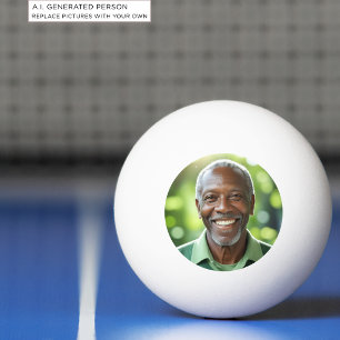 Voeg je eigen foto toe pingpongballen