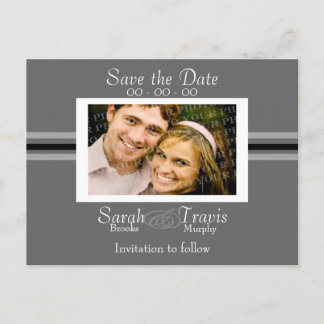 Voeg je eigen foto toe - Zilver Aankondigingskaart