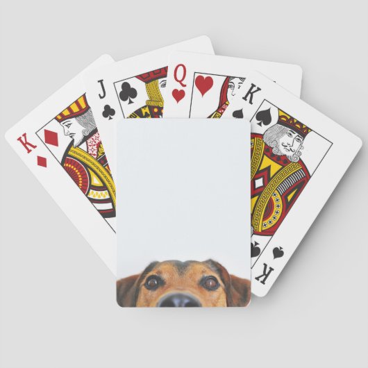 Voeg je eigen foto van de hond toe pokerkaarten (Achterkant)
