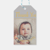 Voeg je eigen foto van vrijdag toe Dank je Cadeaulabel (Achterkant)