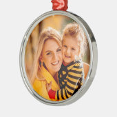 Voeg je eigen fotosjabloon toe metalen ornament (Links)