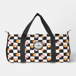 Voeg je eigen Logo Daisy Flower Checkerboard toe Plunjezak