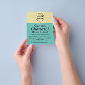 Voeg je eigen Logo toe, Hindu Event Adverteren Flyer (Hand)