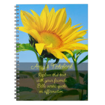 Voeg je eigen offerte Sunflower Spiral Photo Notit