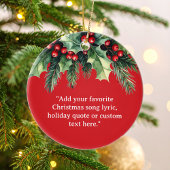 Voeg je eigen offerte toe Kerst Botanische Bloemen Keramisch Ornament