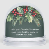 Voeg je eigen offerte toe Kerst Botanische Bloemen Sneeuwbol (Voorkant)