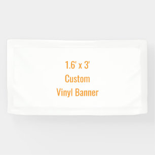 Voeg Je Eigen Ontwerp Toe 1.6' x 3' Spandoek