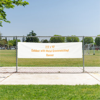 Voeg je eigen ontwerp toe 2.5' x 10' spandoek