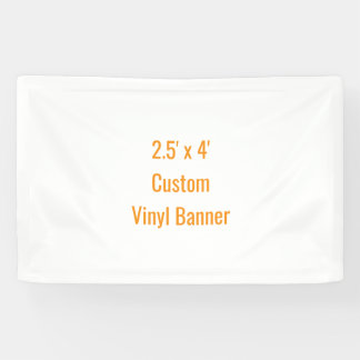 Voeg je eigen ontwerp toe 2.5' x 4' spandoek