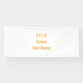 Voeg Je Eigen Ontwerp Toe 2.5' x 6' Spandoek