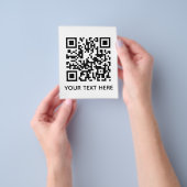 Voeg je eigen QR-code tekst toe Scan menulink Flyer (Hand)