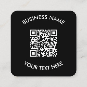 Voeg je eigen QR-code tekst toe Scan Minimaal Eenv Vierkante Visitekaartje
