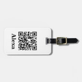 Voeg je eigen QR-code toe die minimaal eenvoudig v Bagagelabel (Voorkant horizontaal)