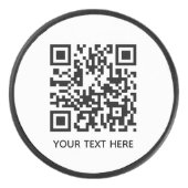 Voeg je eigen QR-codetekst toe Scannen Minimale Ee Hockey Puck (Voorkant)