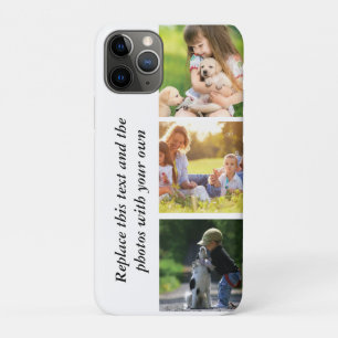 Voeg je eigen tekst en foto's toe iPhone 11 pro hoesje