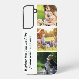 Voeg je eigen tekst en foto's toe samsung galaxy hoesje