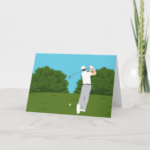 VOEG JE EIGEN TEKST Golfswing toe Kaart