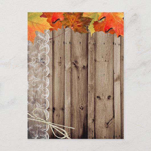 Voeg je eigen tekst Herfst Invite Briefkaart (Voorkant)