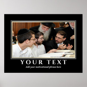 Voeg je eigen tekst toe Joods Yeshiva Torah leren Poster