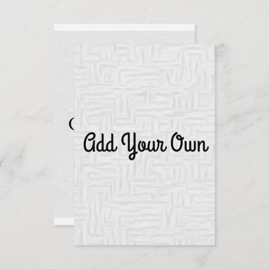 Voeg je eigen toe - Uitnodiging (Voorkant / Achterkant)