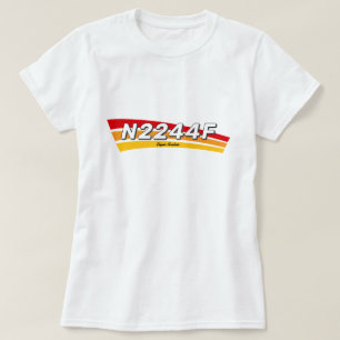 Voeg Je Eigen Vliegtuignummer T-Shirt Toe