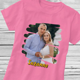Voeg je foto en naam toe. Aangepast gepersonalisee T-shirt