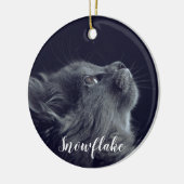 Voeg je foto met kerst toe keramisch ornament (Links)