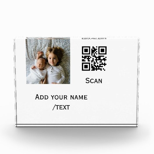 Voeg je foto of barcode naam tekst details eenvoud (Voorkant)